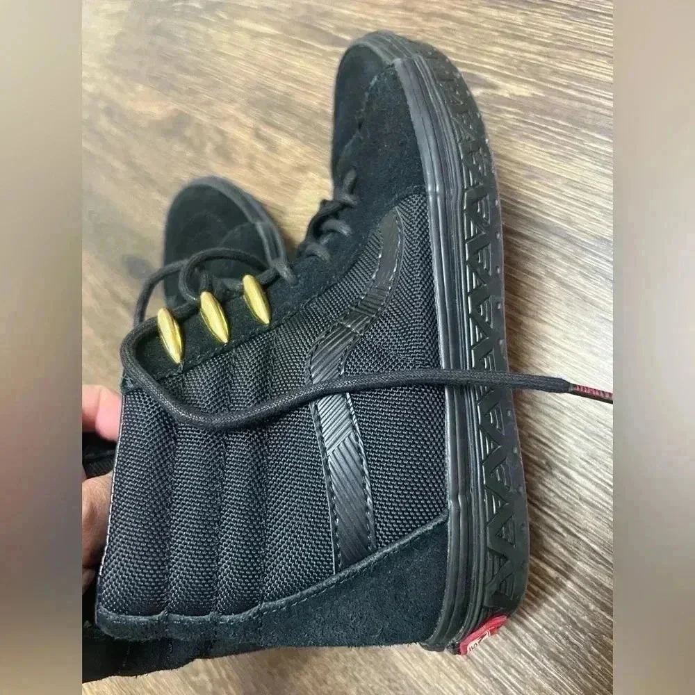 Vans Marvel Black Panther skateboard shoes high top Black Women's 6.5 Men’s‎ 5